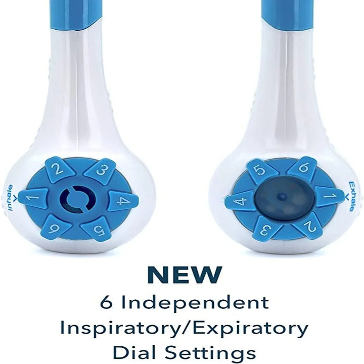 Diseño ergonómico de entrenador de respiración pulmonar. Optimiza tu capacidad y salud respiratoria diaria.
