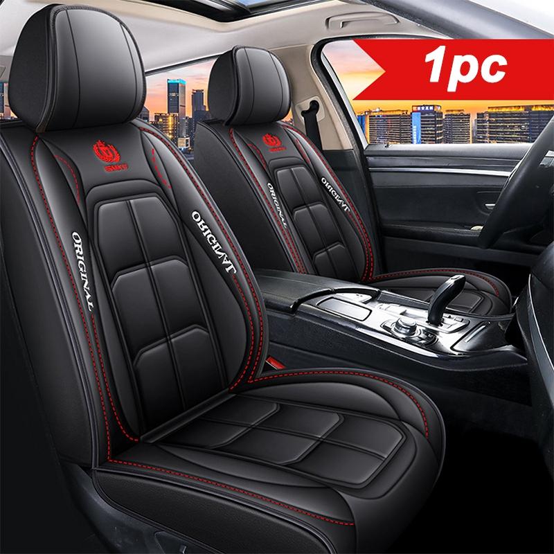 Funda de asiento para coche, estilo lujo verde oscuro, cuero PU universal, mejora el interior.
