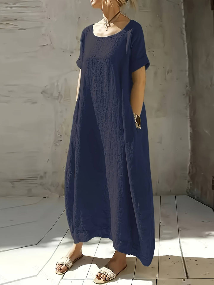 Vestido largo Lola, moda casual para mujer con mangas amplias y diseño relajado, un básico cómodo para el verano.