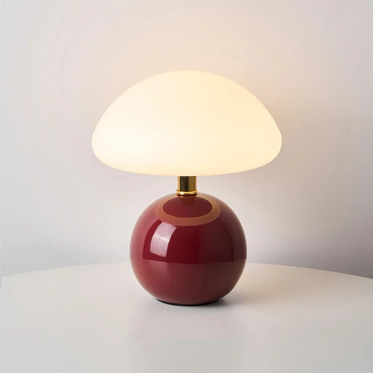 Lámpara hongo moderna para mesa, 20cm, decoración e iluminación versátil para tu hogar.