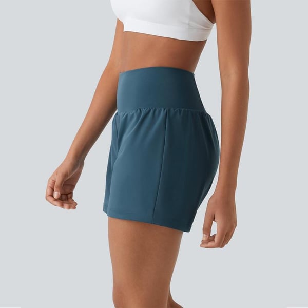 Short deportivo con bolsillos, cintura alta, para mujer, cómodo y funcional.