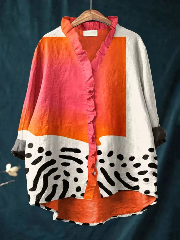 Blusa de mujer con manga larga para verano, tejido transpirable y ligero. Perfecta para cualquier ocasión elegante.
