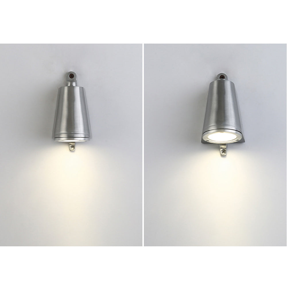 Lámpara de pared campana LED 3W, IP65 impermeable, estilo industrial para iluminación exterior.
