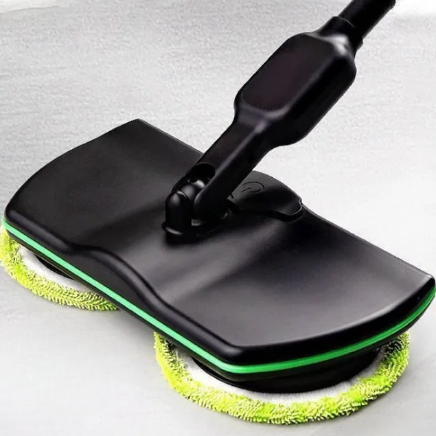 Mopa inalámbrica recargable para limpieza sin cables. Fregadora eléctrica que deja suelos brillantes.