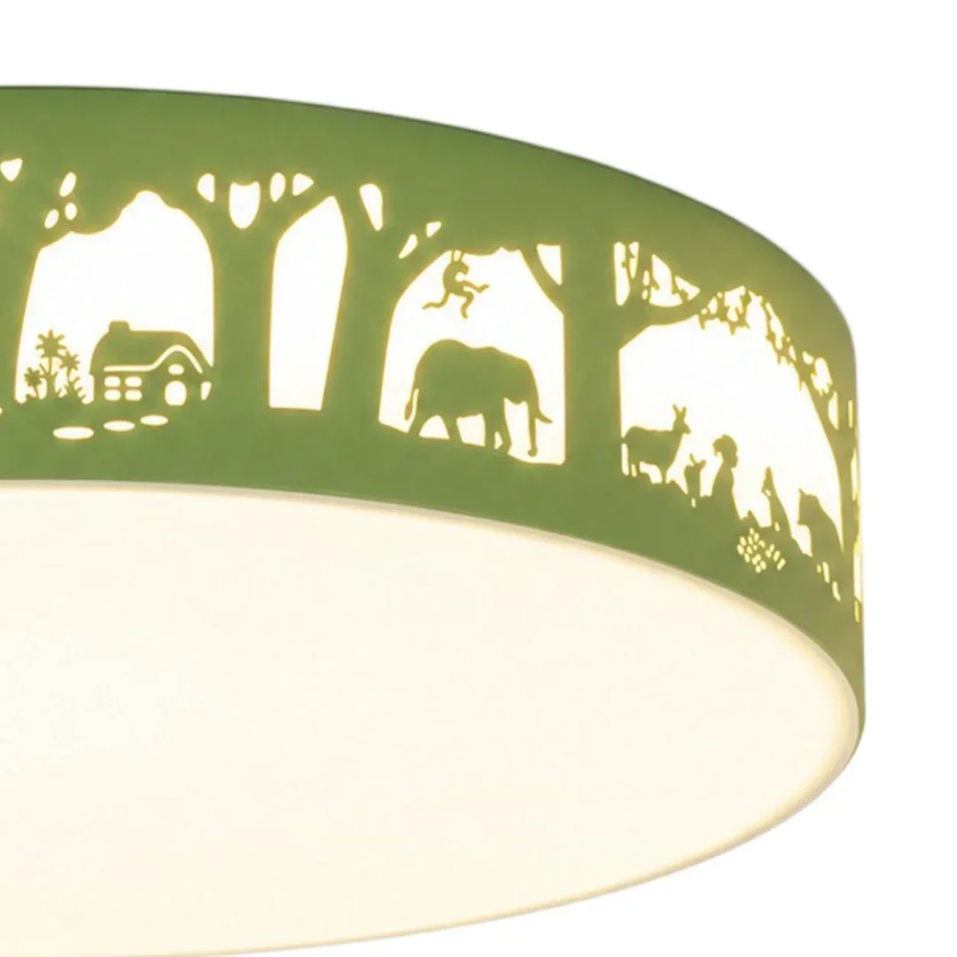 Lámpara de techo LED con siluetas de diseño exclusivo, para decoración de interiores.