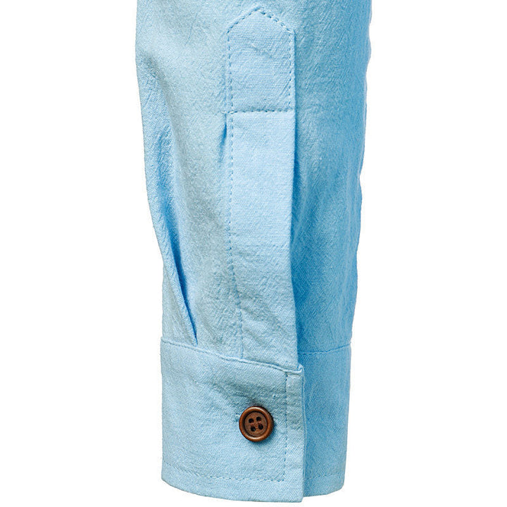 Camisa de hombre vintage manga larga, ideal para look casual. Moda masculina versátil.