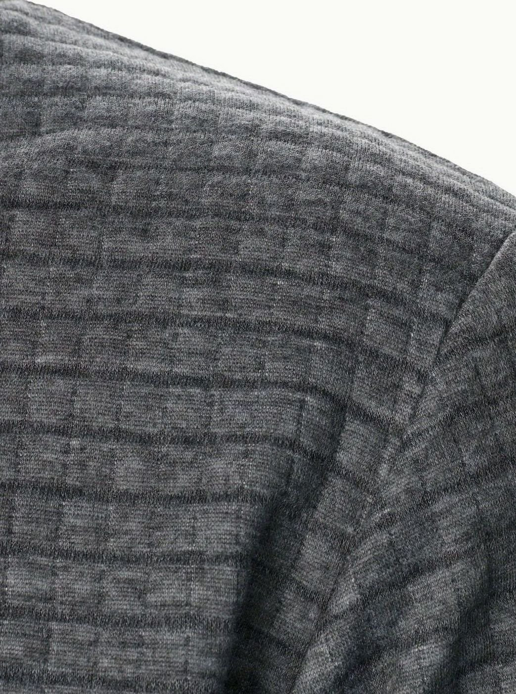 Bomber masculina casual, con textura de cuadros, para un look urbano y moderno.