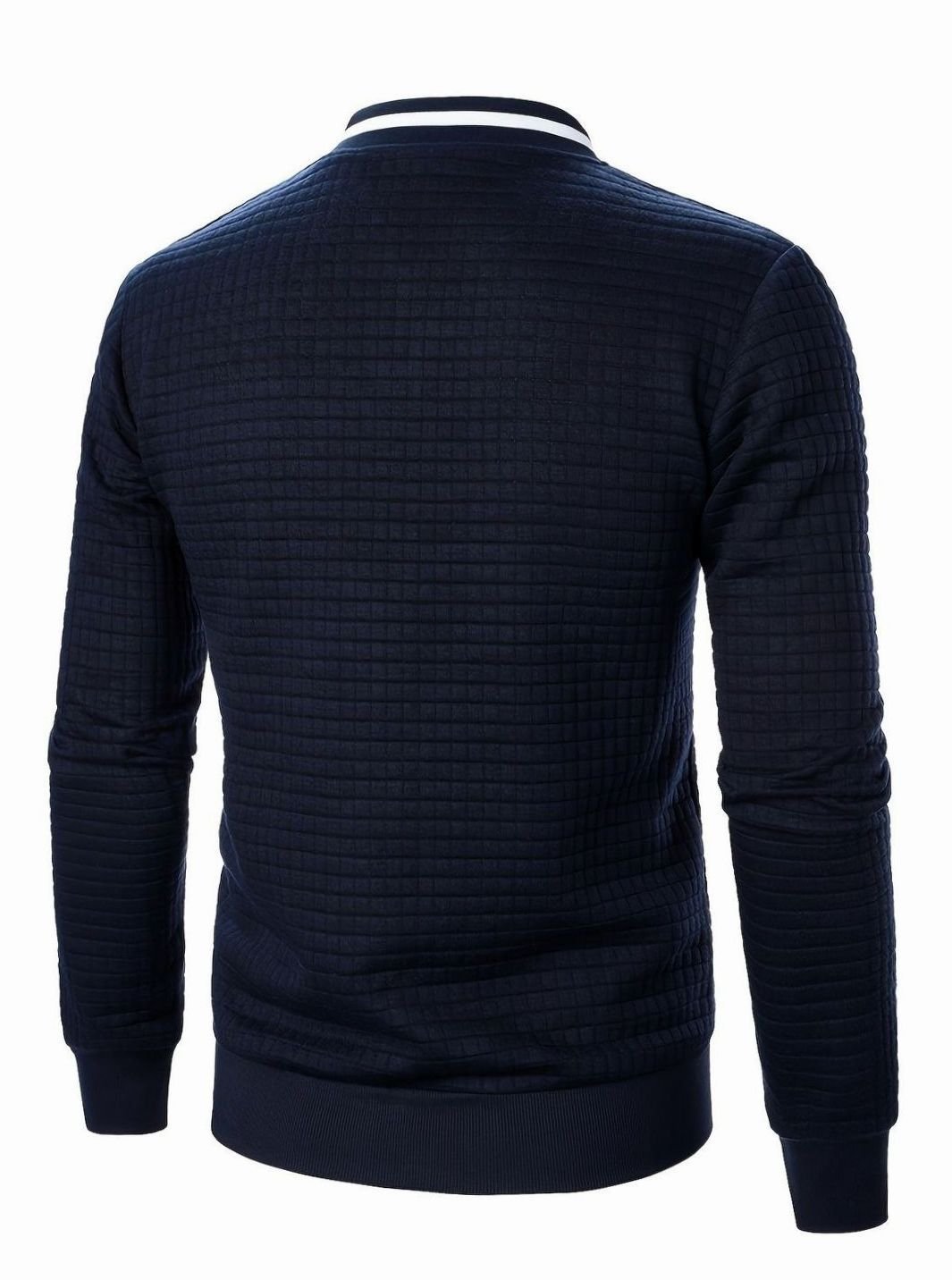 Cazadora de hombre, textura de cuadros, bomber, para un look casual de entretiempo.
