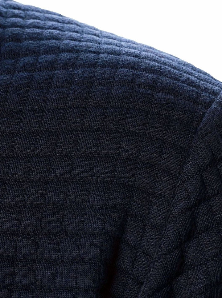 Chaqueta bomber de cuadros, texturizada, masculina, con cremallera, estilo urbano.