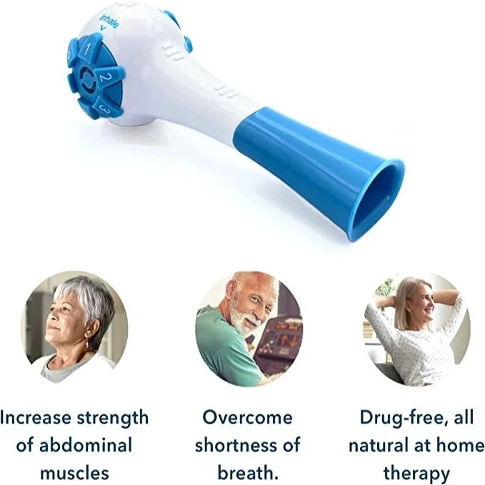 Mejora la salud respiratoria con el entrenador de músculos pulmonares. Dispositivo portátil para tu bienestar.
