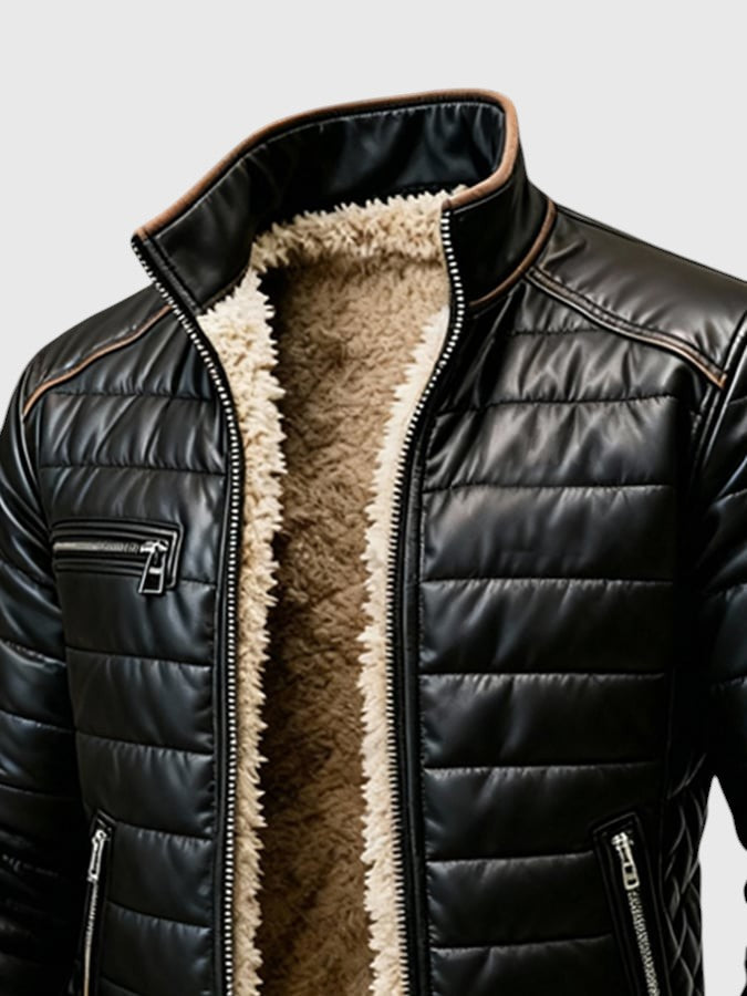 Abrigo de invierno para hombre, chaqueta aislada resistente, perfecta para moda y comodidad en clima frío exterior.