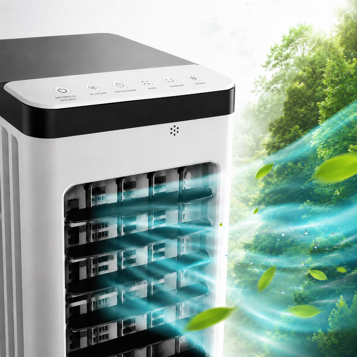 Enfriador de aire recargable para camping, hogar u oficina. Disfruta de refrigeración portátil 12L.