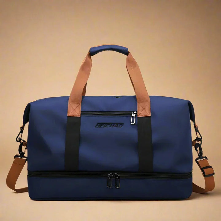 Bolsa de nylon impermeable para gimnasio o viaje, unisex, con práctico compartimento para zapatos.