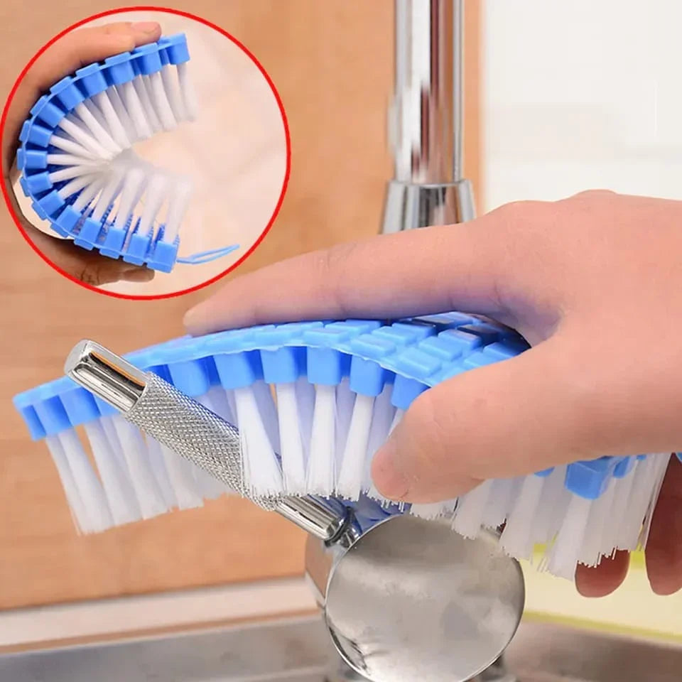 Cepillo de limpieza flexible multiusos ergonómico de PP para cocina y baño del hogar.