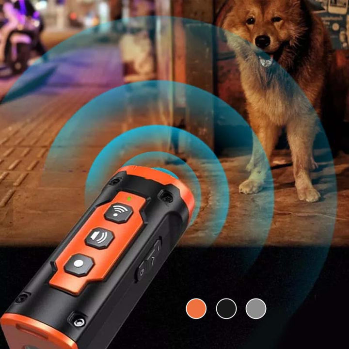 Repelente de perros con sonido ultrasónico para un entrenamiento de mascotas más fácil y humano.