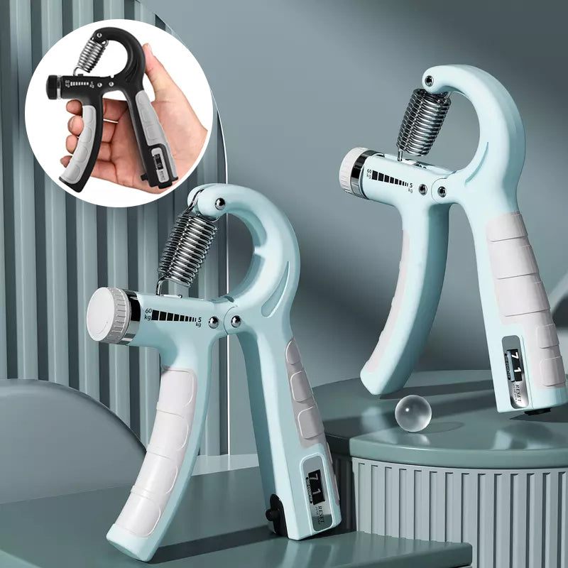 Fortalece agarre y antebrazos con este entrenador con contador, clave para tu fitness.