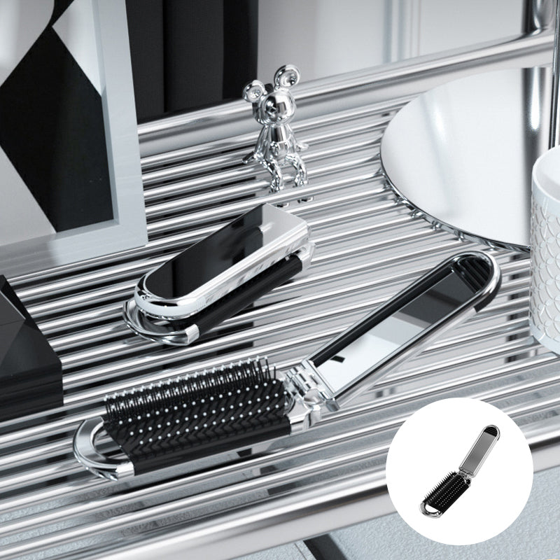 Cepillo de pelo y espejo plegable, perfecto para mantener tu estilo y apariencia en cualquier viaje.