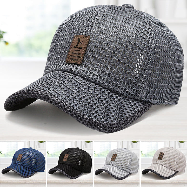 Gorra de béisbol unisex transpirable, ideal para verano y deportes. Ajustable para protección solar en exterior.
