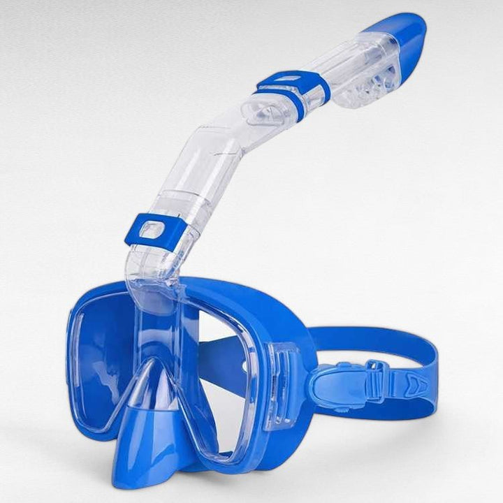 Disfruta el submarinismo con esta máscara de snorkel plegable, visión 180° y respiración natural.
