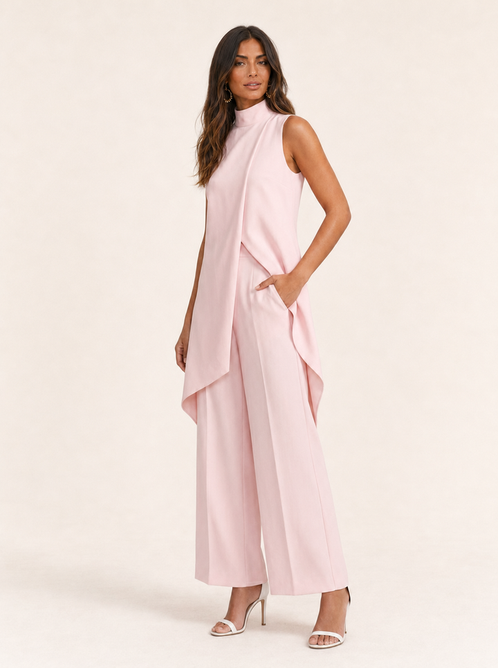 Monos elegantes de mujer: conjunto largo perfecto para eventos formales y moda de verano sofisticada.