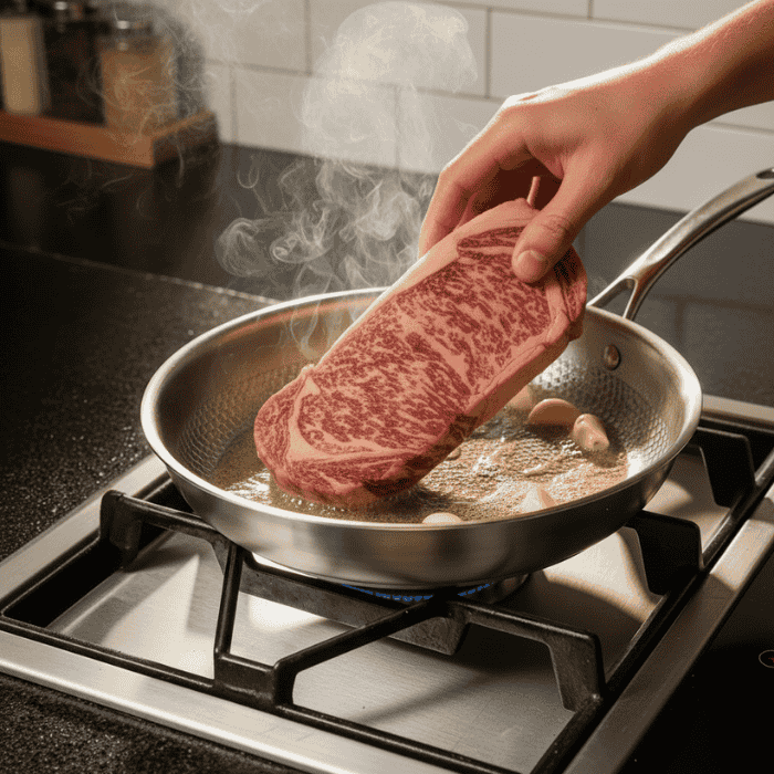 Sartén de titanio innovadora sin recubrimiento, para cocción natural, saludable y fácil limpieza.