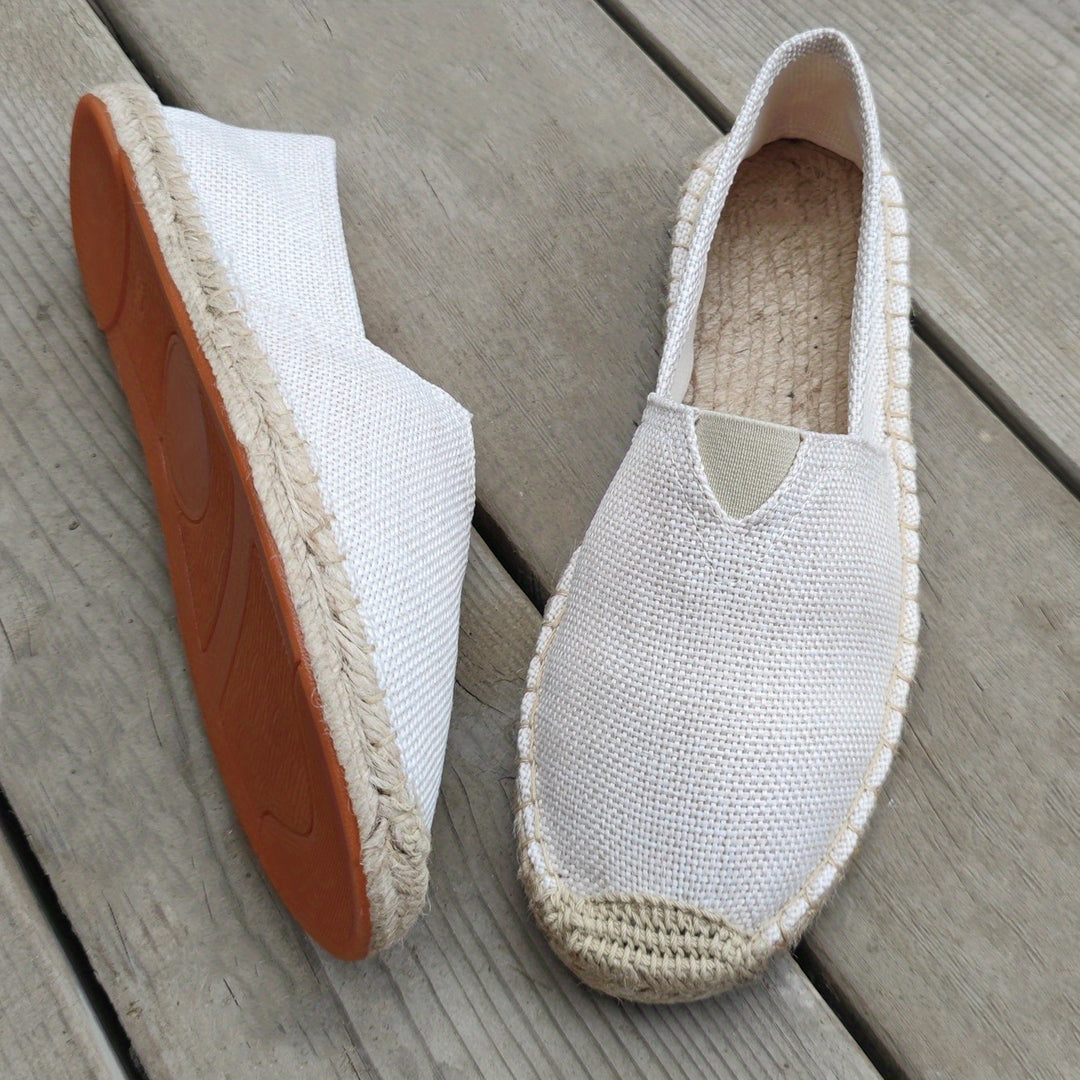 Alpargatas para hombre estilo veraniego, suela de yute y tejido transpirable, perfectas para un confort casual.