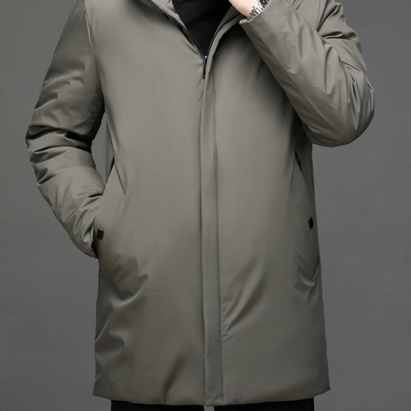 Moderna chaqueta de invierno para hombre, cálida y cortavientos. Abrigo impermeable, esencial para el frío con estilo.