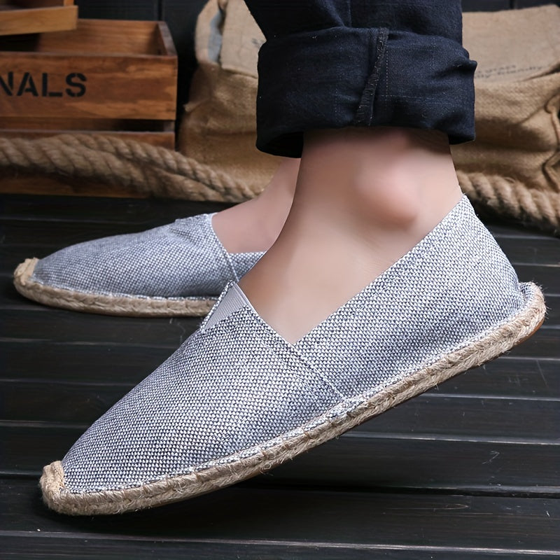 Zapato de verano para hombre, alpargata cómoda y con estilo, fabricada con esparto natural.