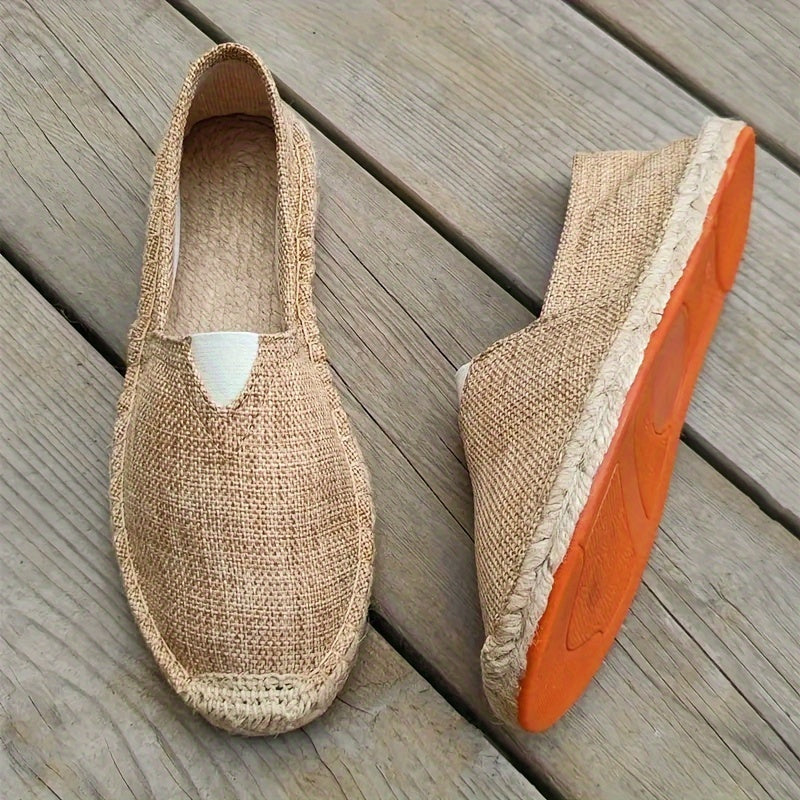 Calzado de esparto para hombre, alpargatas transpirables de estilo casual, perfectas para el calor.