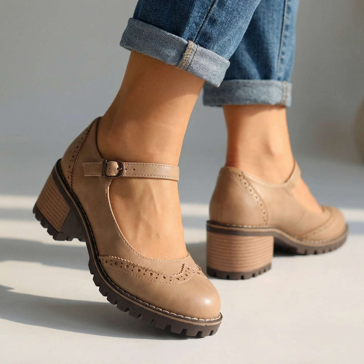 Zapatos Mary Jane para mujer, estilo vintage con tacón ancho y cómodo. Perfectos para confort diario.