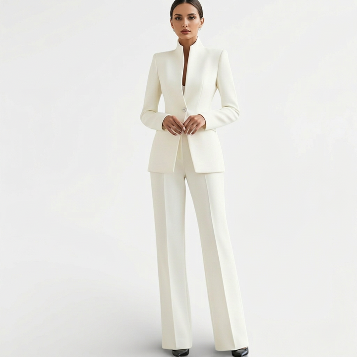 Conjunto profesional femenino, ideal para negocios y look sastre.