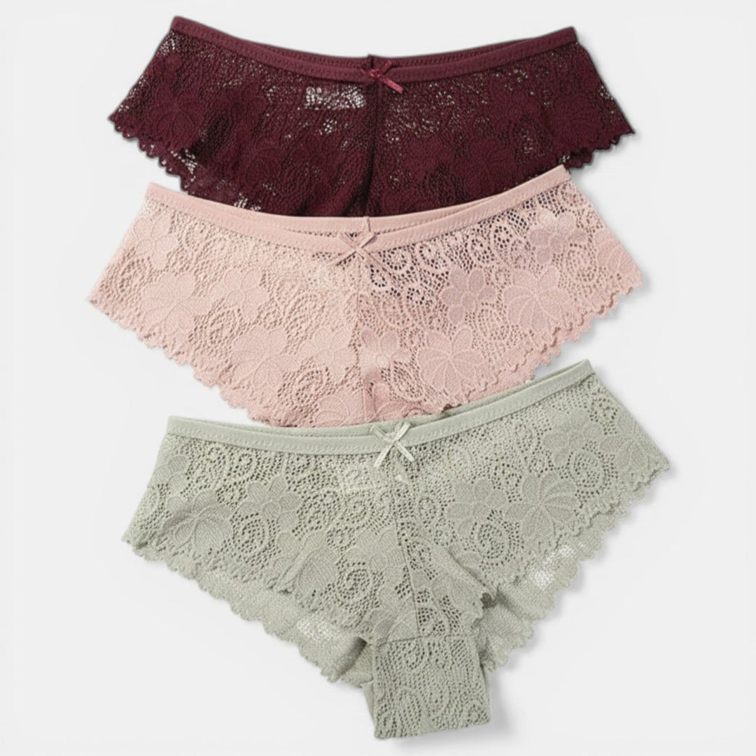 Bragas elásticas y suaves para mujer, pack de 3. Ropa interior cómoda y versátil de lencería femenina.
