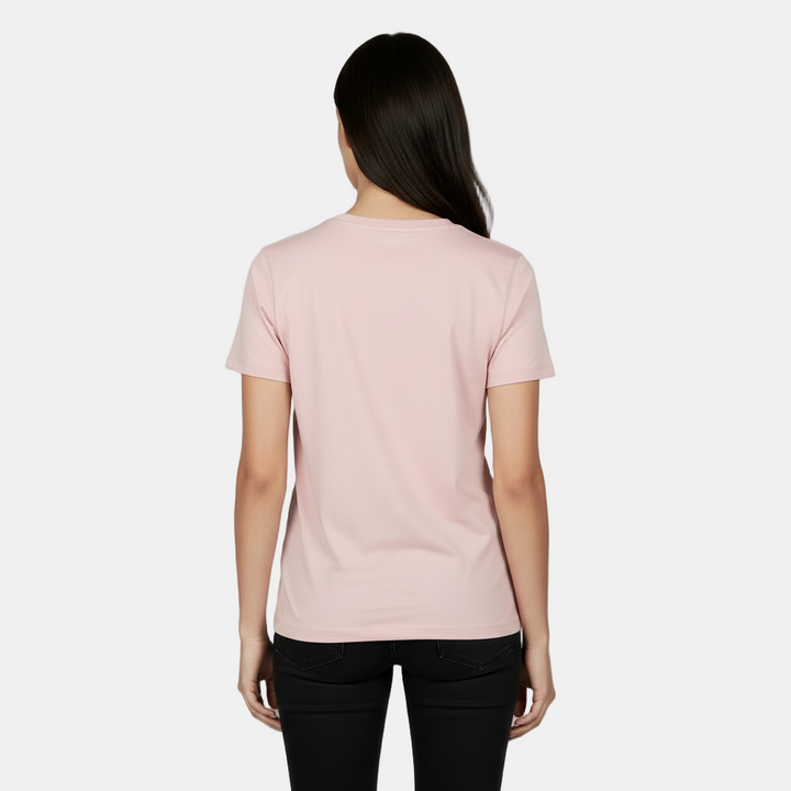 Comodidad y estilo con esta camiseta de algodón mujer, básica, holgada y de manga corta casual.