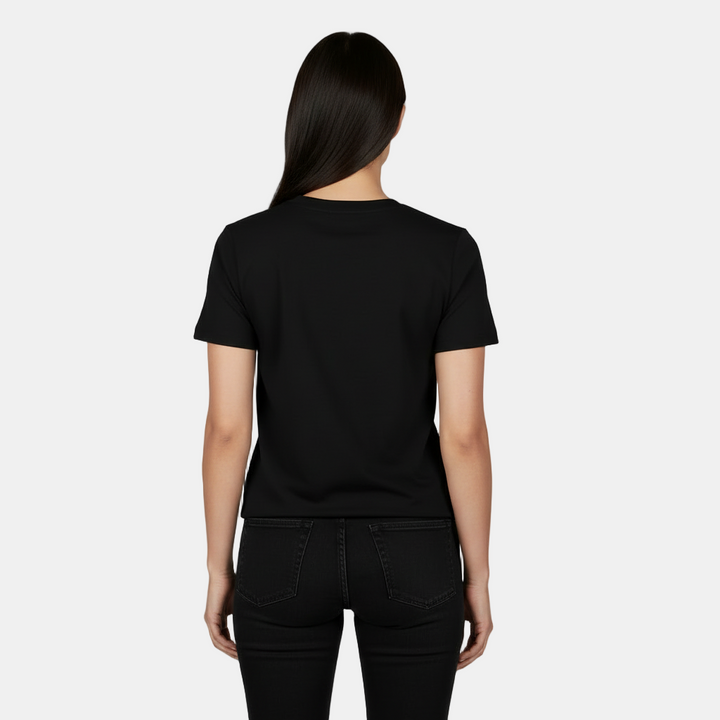 Camiseta de verano para mujer, 100% algodón, básica, corte holgado y manga corta casual.
