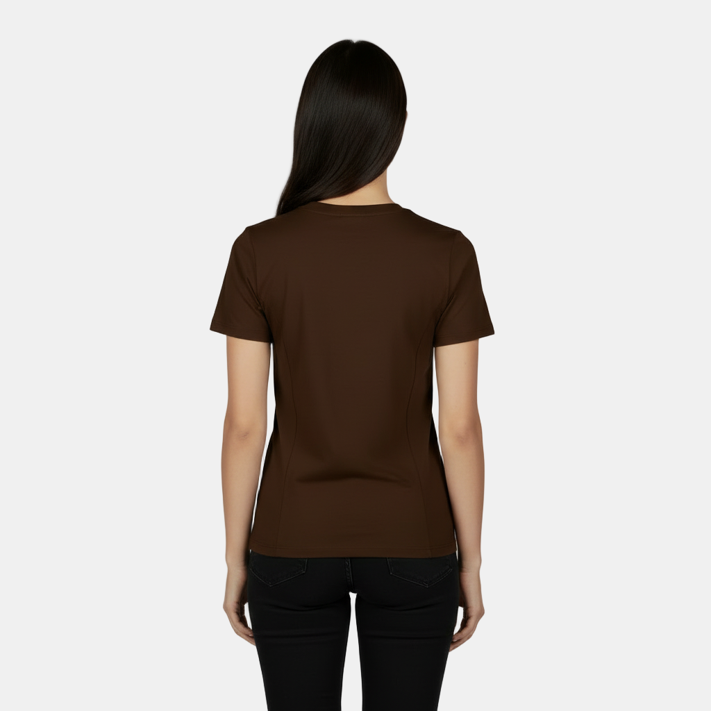 Camiseta esencial de algodón para mujer, básica, holgada y de manga corta. Moda casual verano.