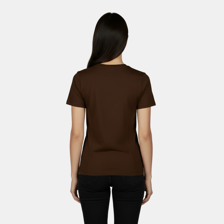 Camiseta esencial de algodón para mujer, básica, holgada y de manga corta. Moda casual verano.