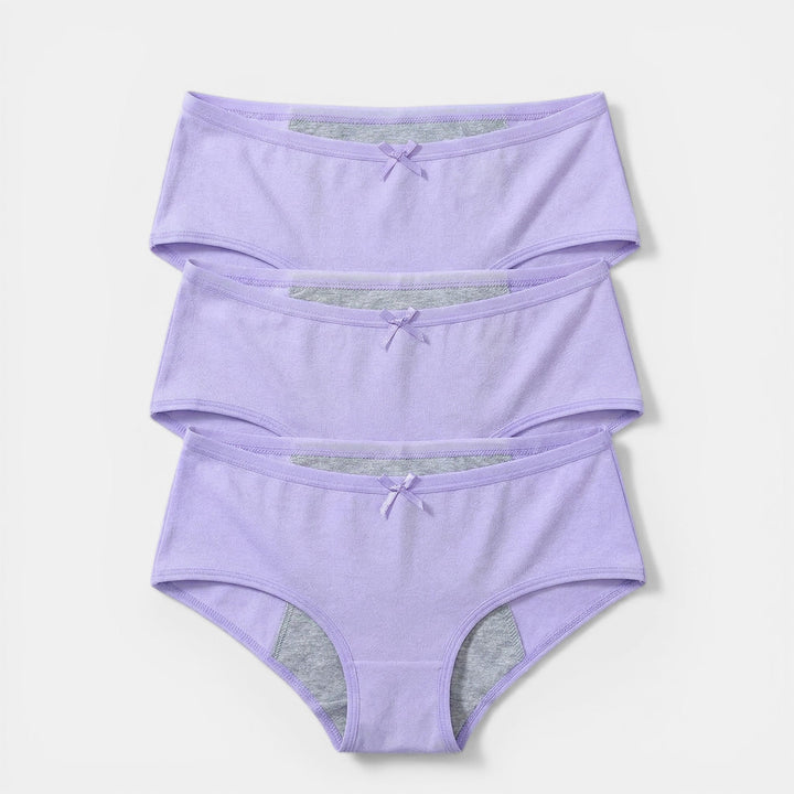 Pack 3 bragas menstruales para mujer, cómodas y absorbentes. Ropa interior protectora para un periodo seguro y discreto.