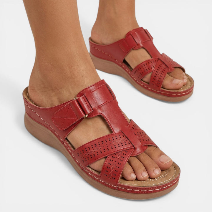 Sandalias ortopédicas cómodas para mujer con plataforma, soporte de arco. Calzado ideal verano.