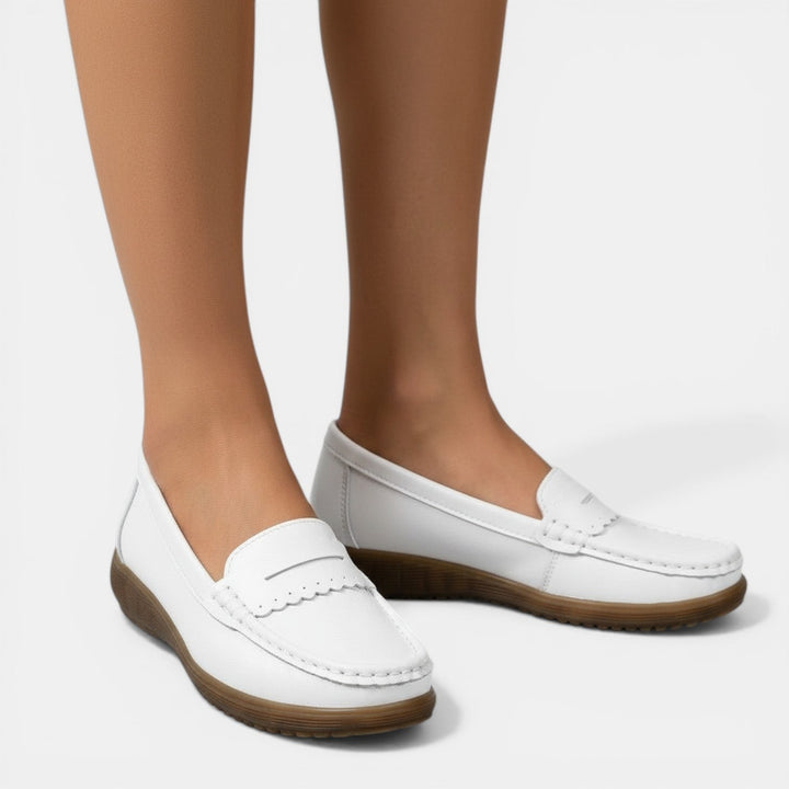 Mocasines cómodos para mujer, suela flexible antideslizante que aporta soporte plantar.