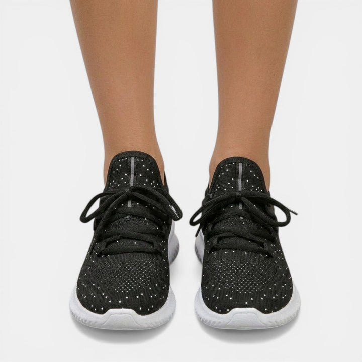 Zapatillas de mujer con soporte de arco ergonómico, calzado ortopédico para confort diario y moda casual.