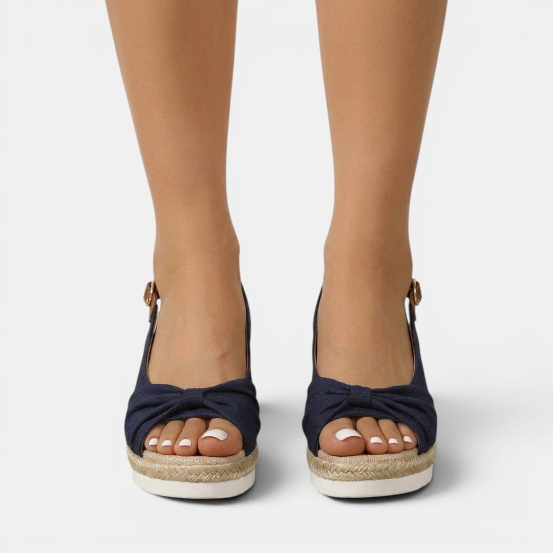 Sandalias plataforma cuña, calzado de moda ortopédico para mujer, perfecto para el verano.