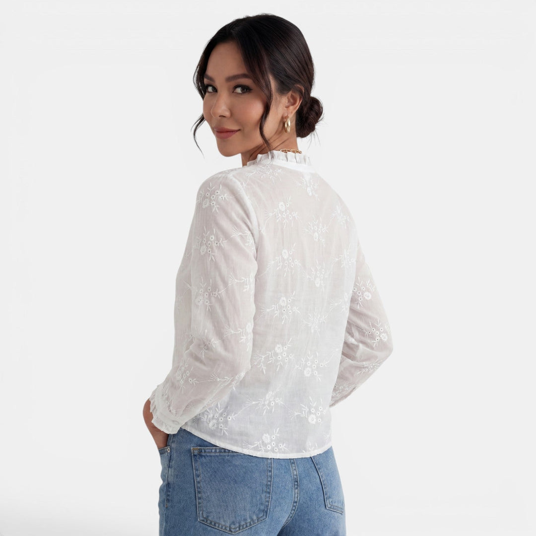 Top femenino versátil, blusa elegante y sólida para mujer, ideal para reuniones u oficina.