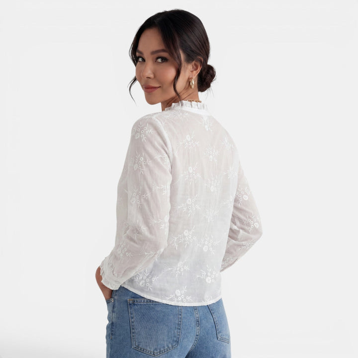 Top femenino versátil, blusa elegante y sólida para mujer, ideal para reuniones u oficina.
