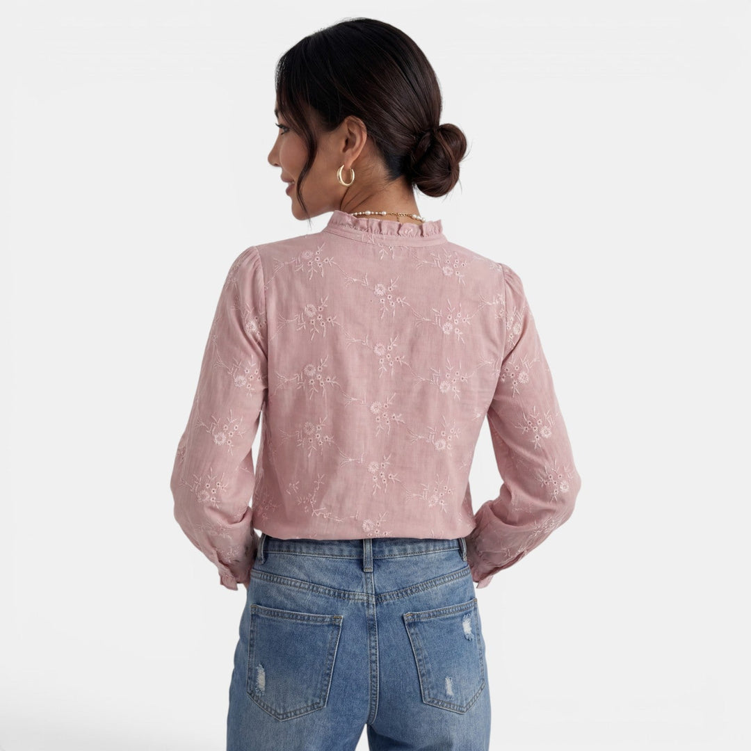 Blusa de moda para mujer, diseño sólido y versátil, perfecta para un look elegante en la oficina.