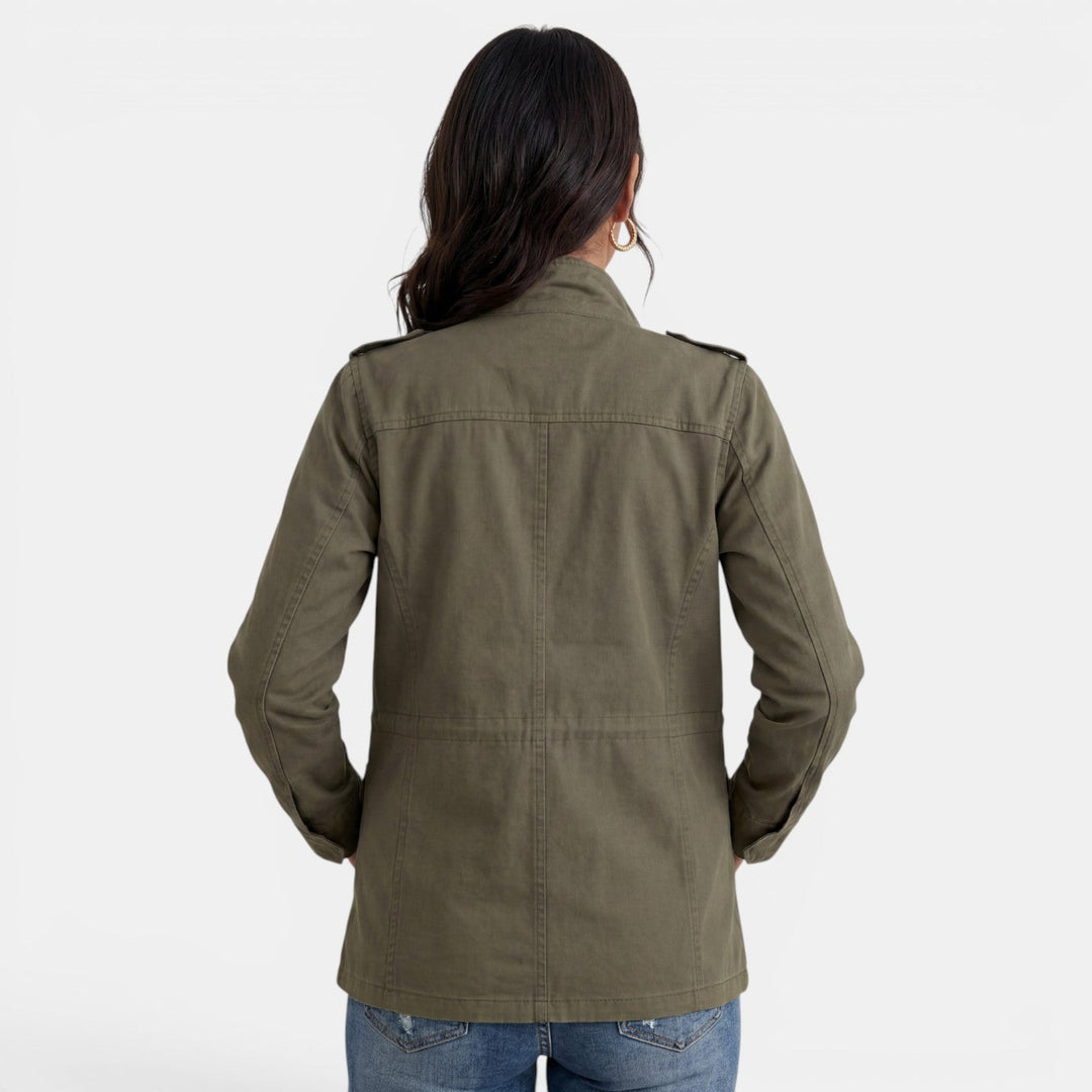 Chaqueta de otoño para mujer, estilo casual con cremallera. Ideal para entretiempo, en varios colores.