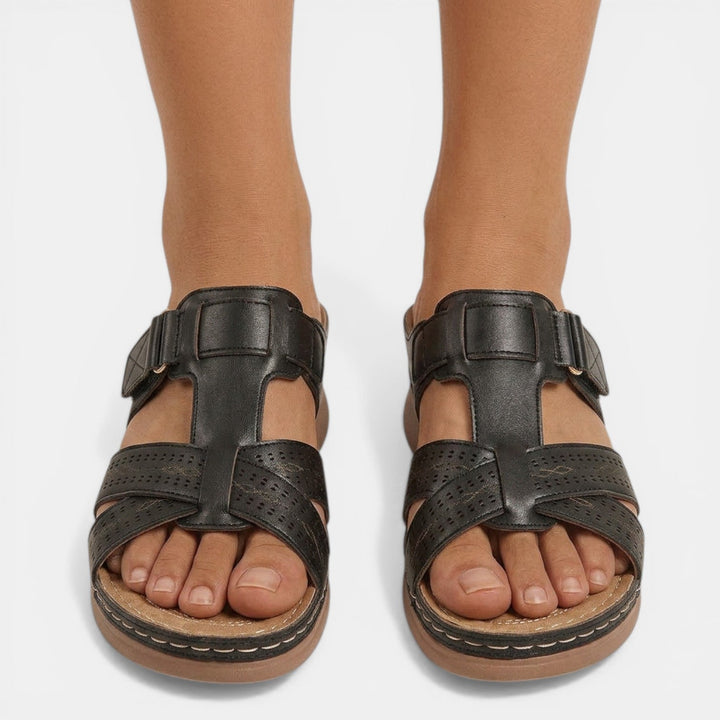 Sandalias cómodas para mujer con plataforma. Calzado ortopédico con soporte de arco, perfecto para el verano.