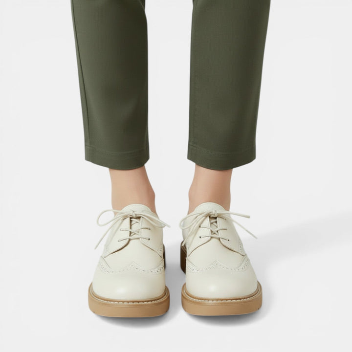 Zapatos Oxford mujer, ortopédicos, tacón grueso estable, versátiles para estilo.