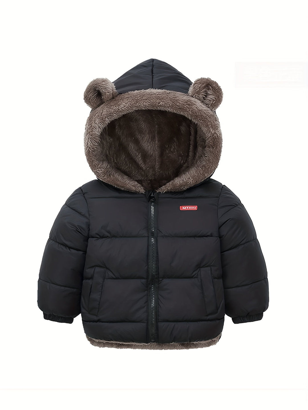 Abrigo de invierno infantil con capucha, ideal para niños y niñas. Ropa exterior abrigada.