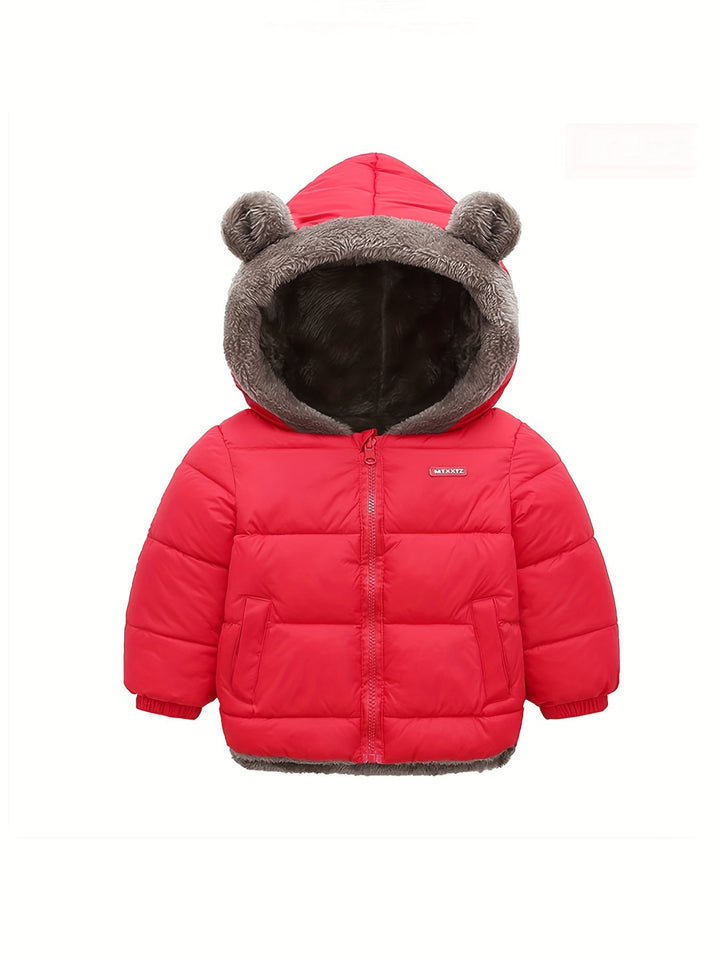 Chaqueta de invierno para niños, muy abrigada con capucha. Perfecta para el frío invernal.