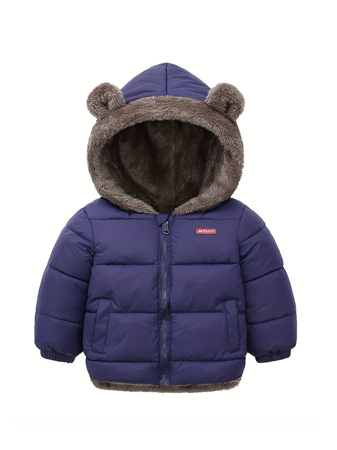 Ropa exterior infantil de invierno, abrigo con capucha para proteger del frío. Ideal para jugar afuera.